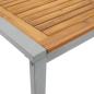 Preview: 7-teiliges Gartentisch-Set aus massivem Akazienholz und Metall
