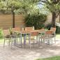 Preview: ARDEBO.de - 7-teiliges Garten-Esszimmer-Set aus massivem Akazienholz und Metall