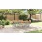 Preview: 7-teiliges Garten-Esszimmer-Set aus massivem Akazienholz und Metall