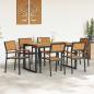 Preview: 7-teilige Gartenset Massivholz Akazie und Metall