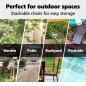 Preview: 7-teiliges Garten Essgruppe aus massivem Akazienholz und Metall