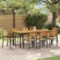 Preview: ARDEBO.de - 9-teiliges Garten Esszimmer Set aus Massivholz Akazie und Metall