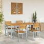 Preview: 5-teiliges Garten-Essbereich-Set aus Massivholz Akazie und Metall