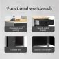 Preview: Werkbank mit Schubladen 3 pcs Schwarz und Grau 150 x 55 x 85 cm