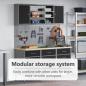 Preview: Werkbank mit Schubladen 3 pcs Schwarz und Grau 150 x 55 x 85 cm