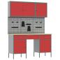 Preview: 8-teiliges Werkbank-Set Rot Stahl