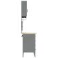 Preview: 8-teiliges Werkstatt-Schrank- und Pegboard-Set in Schwarz aus MDF und Metall