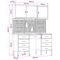 Preview: 8-tlg. Werkstattschrank-Set mit Stecktafel Rot MDF und Metall