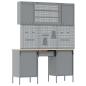 Preview: 8-tlg. Werkstattschrank-Set mit Stecktafel Rot MDF und Metall