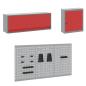 Preview: 8-tlg. Werkstattschrank-Set mit Stecktafel Rot MDF und Metall