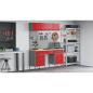 Preview: ARDEBO.de - 8-tlg. Werkstattschrank-Set mit Stecktafel Rot MDF und Metall