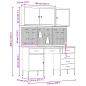 Preview: 8-tlg. Werkstattschrank-Set mit Stecktafel Rot MDF und Metall