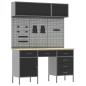 Preview: 8-tlg. Werkstattschrank-Set mit Stecktafel Rot MDF und Metall