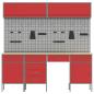 Preview: 10-teiliges Werkbankset in Rot aus Stahl