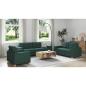 Preview: Sofa 3 pcs Dunkelgrün 221 x 80 x 80 cm Leinenmischgewebe