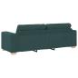 Preview: Sofa 3 pcs Dunkelgrün 221 x 80 x 80 cm Leinenmischgewebe