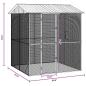 Preview: Voliere Anthrazit 210x227x247 cm Stahl