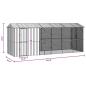 Preview: Voliere mit Erweiterung Anthrazit 210x640x247 cm Stahl