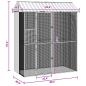 Preview: Voliere Anthrazit 215x110x247 cm Stahl