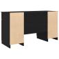 Preview: Schreibtisch Schwarz Eiche 140x49x76 cm Holzwerkstoff