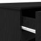 Preview: Schreibtisch Schwarz Eiche 140x49x76 cm Holzwerkstoff