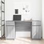 Preview: Schreibtisch Grau Sonoma 140x49x76 cm Holzwerkstoff