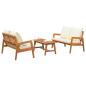 Preview: 3-tlg. Bistro-Set mit Kissen Massivholz Akazie