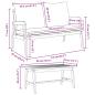 Preview: 3-tlg. Bistro-Set mit Kissen Massivholz Akazie