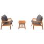 Preview: 3-tlg. Bistro-Set mit Kissen Massivholz Akazie