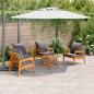 Preview: ARDEBO.de - 5-tlg. Bistro-Set mit Kissen Massivholz Akazie