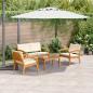 Preview: 4-teiliges Bistro-Set mit Kissen aus Akazienholz
