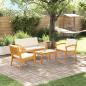 Preview: 4-teiliges Bistro-Set mit Kissen aus Akazienholz