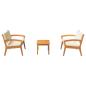 Preview: 3-teiliges Bistro-Set mit Kissen - Massivholz Akazie