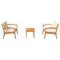 Preview: 3-teiliges Bistro-Set mit Kissen - Massivholz Akazie