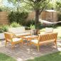 Preview: ARDEBO.de - 5-teiliges Bistro Set mit Kissen - Massivholz Akazie