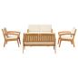 Preview: 5-teiliges Bistro Set mit Kissen - Massivholz Akazie