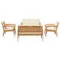 Preview: 5-teiliges Bistro Set mit Kissen - Massivholz Akazie