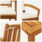 Preview: 5-teiliges Bistro Set mit Kissen - Massivholz Akazie