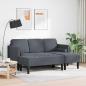 Preview: Sofa Set 2 stk. Dunkelgrau Polyester