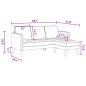 Preview: Garten Sofa mit Bank und Kissen, L-förmiger hellgrüner Samt, 3-Sitzer Sofa mit Chaise, L-förmiger hellgrüner 160 cm Samt, Bank hellgrün, 113x57x39 cm, Samt