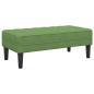 Preview: Garten Sofa mit Bank und Kissen, L-förmiger hellgrüner Samt, 3-Sitzer Sofa mit Chaise, L-förmiger hellgrüner 160 cm Samt, Bank hellgrün, 113x57x39 cm, Samt