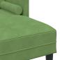 Preview: Garten Sofa mit Bank und Kissen, L-förmiger hellgrüner Samt, 3-Sitzer Sofa mit Chaise, L-förmiger hellgrüner 160 cm Samt, Bank hellgrün, 113x57x39 cm, Samt