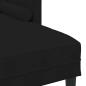 Preview: Garten Sofa mit Bank und Kissen L-förmiger schwarzer Samt, 3-Sitzer Sofa mit Chaise L-förmiger schwarzer 160 cm Samt, Bank Schwarz 113x57x39 cm Samt