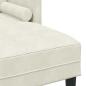 Preview: Garten-Sofa mit Bank und Kissen L-förmiger Creme-Samt, L-förmiges Sofa Creme 173x131x67 cm Samt, Bank Creme 113 cm Samt