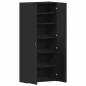 Preview: Schuhschrank Schwarz 80x35,5x180 cm Holzwerkstoff