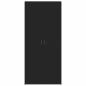 Preview: Schuhschrank Schwarz 80x35,5x180 cm Holzwerkstoff