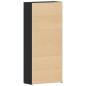 Preview: Schuhschrank Schwarz 80x35,5x180 cm Holzwerkstoff