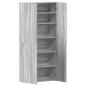Preview: Schuhschrank Grau Sonoma 80x35,5x180 cm Holzwerkstoff
