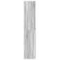 Preview: Schuhschrank mit Regal Grau 80 x 35,5 x 180 cm Holzwerkstoff