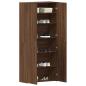 Preview: Schuhschrank Braunes Eichenholz 80x35,5x180 cm Ingenieurholz